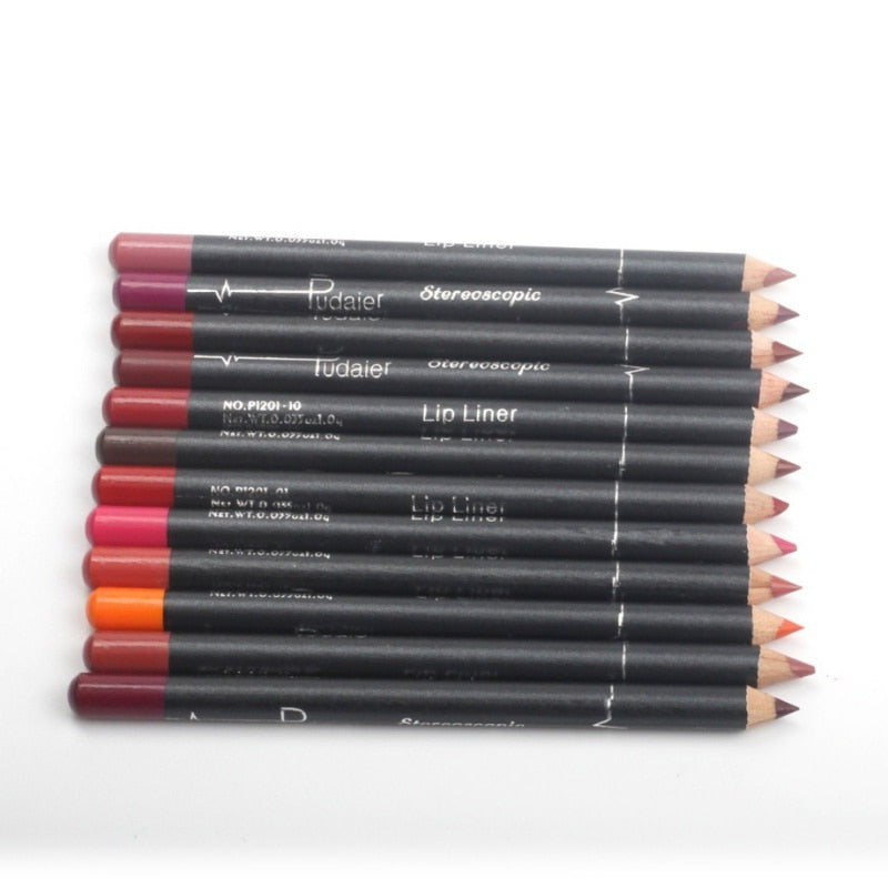 Lip Liner Pencil Set - 12 colors