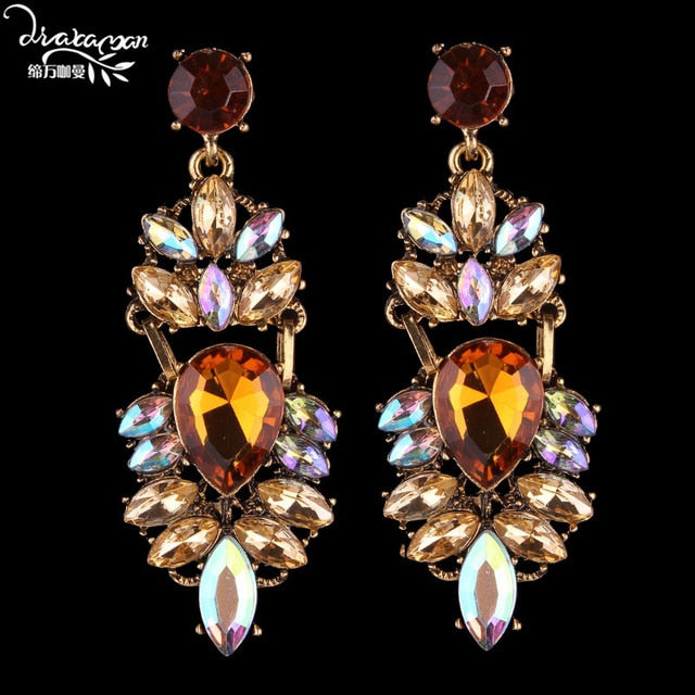 Rhinestone Crystal Drop Earrings