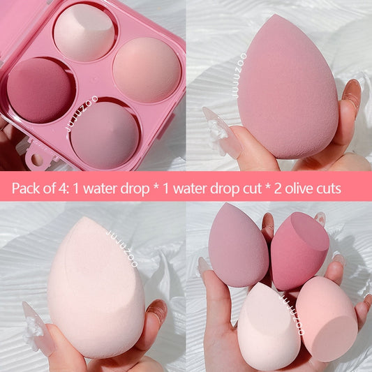 4PCS Water Drop Cosmetic Puff Blender