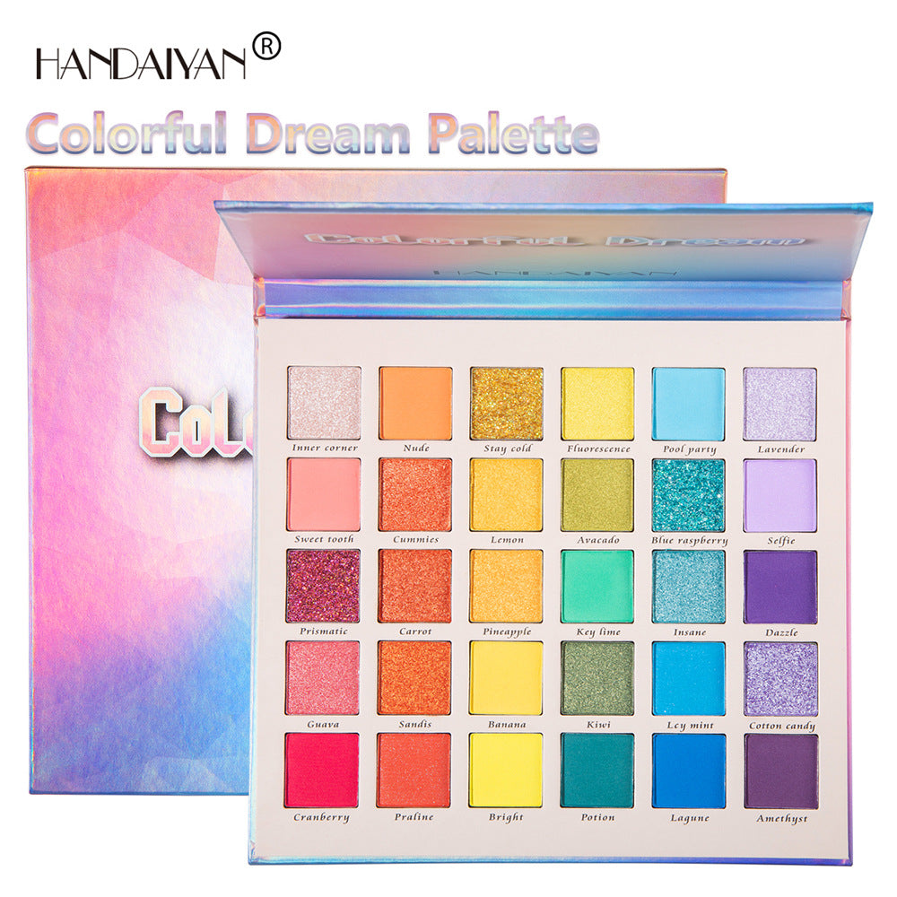 HANDAIYAN 30 Color Pearly Matte Glitter Eyeshadow Palette