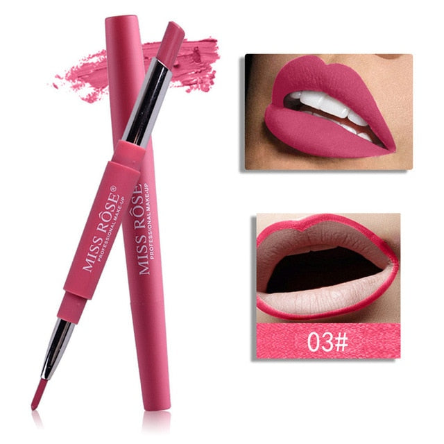 Double-end Lipstick Pen & Lip Liner- 7 Amazing Colors