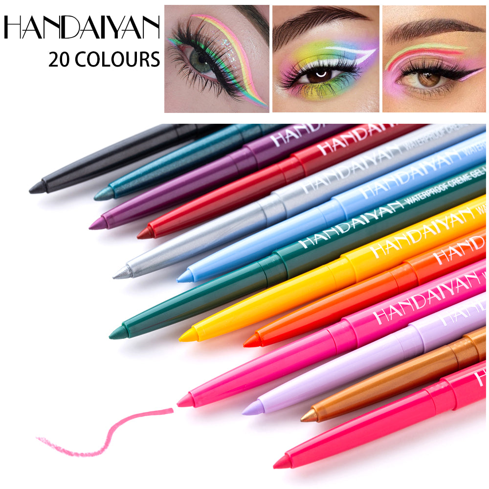 HANDAIYAN 20 Color Pearlescent Matte Waterproof Eyeliner Pen