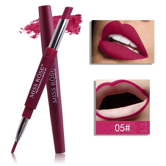 Double-end Lipstick Pen & Lip Liner- 7 Amazing Colors