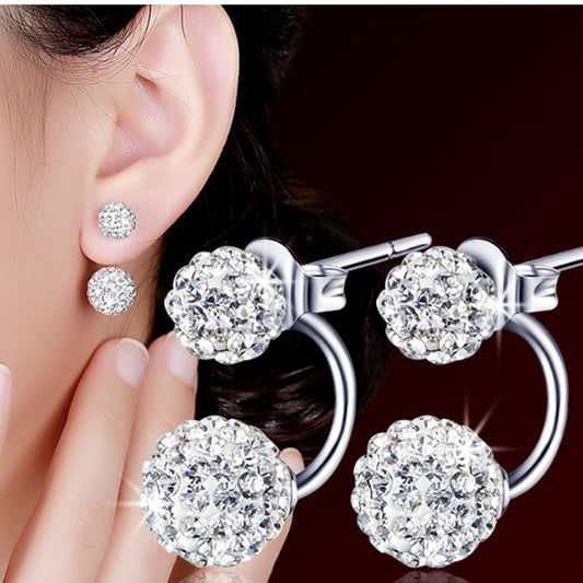 Crystal Ball Stud Earrings