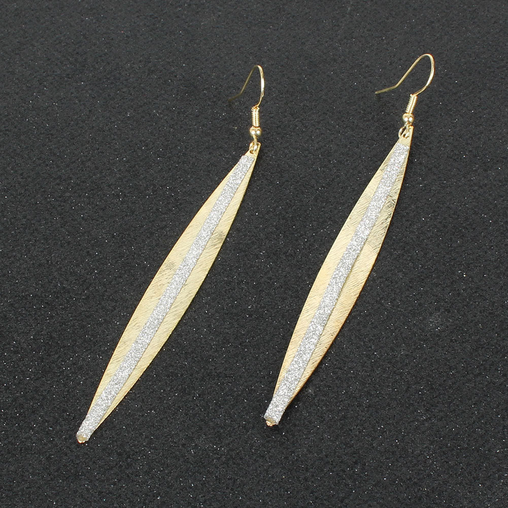 Willow Leaf Frosted Earrings