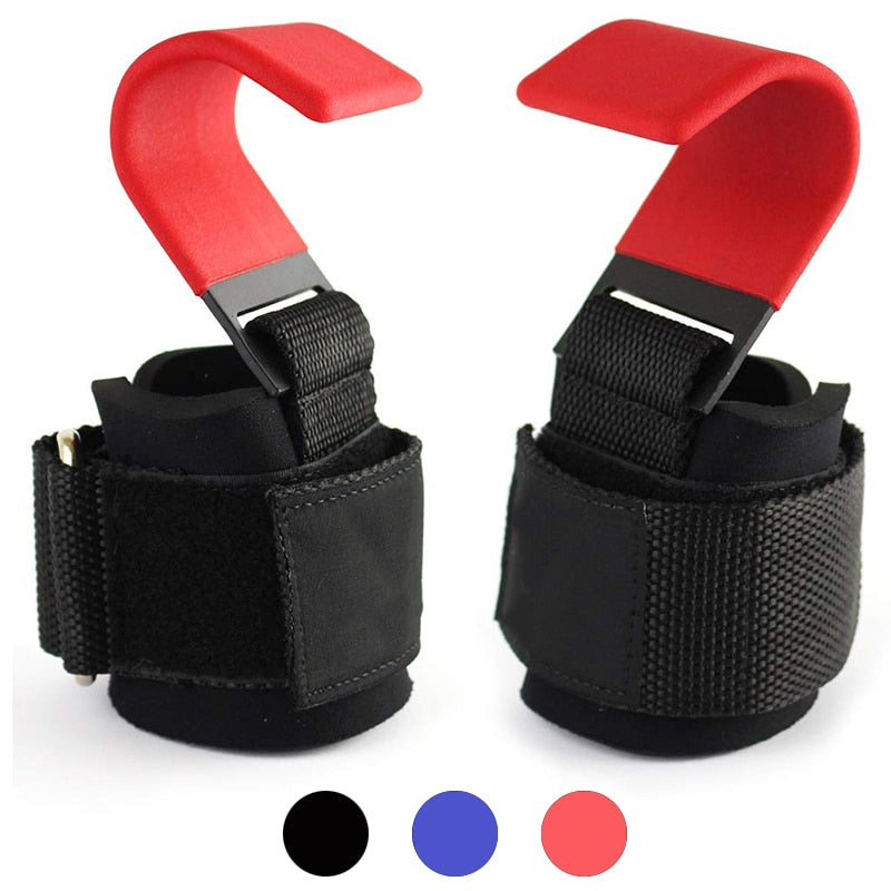 Weight Lifting Hook Grips With Wrist Wraps
