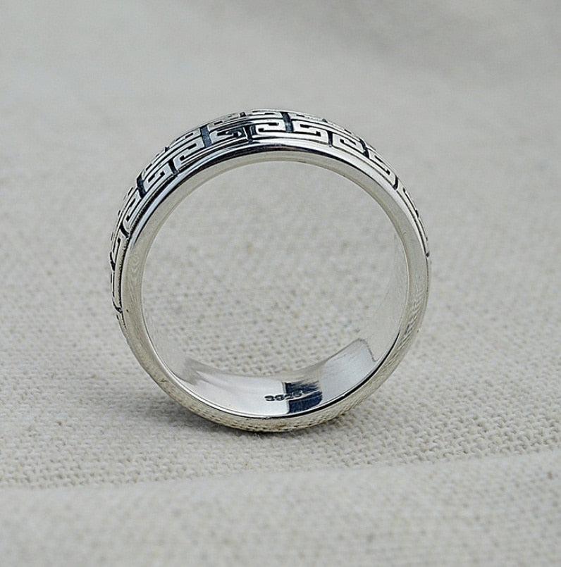 Classic Greek Key Sterling Silver Ring