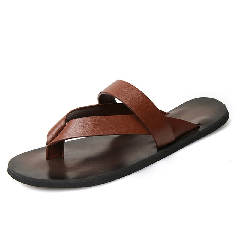 Leather Flip Flop Sandals